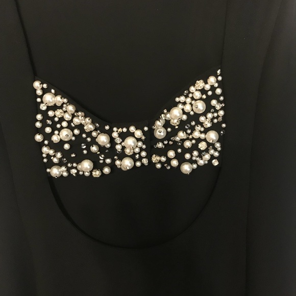 Kate Spade Black Pearl Bow Back Dress - Picture 4 of 5